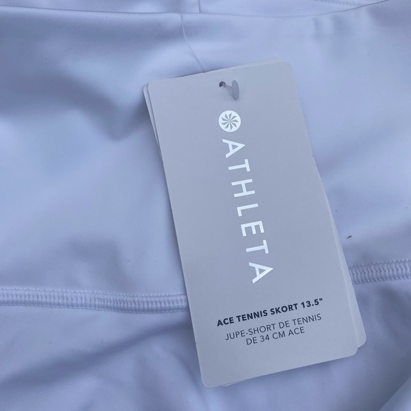 ATHLETA ACE 13 1/2 TENNIS SKORT WHITE SIZE 3X NWT - Picture 5 of 5